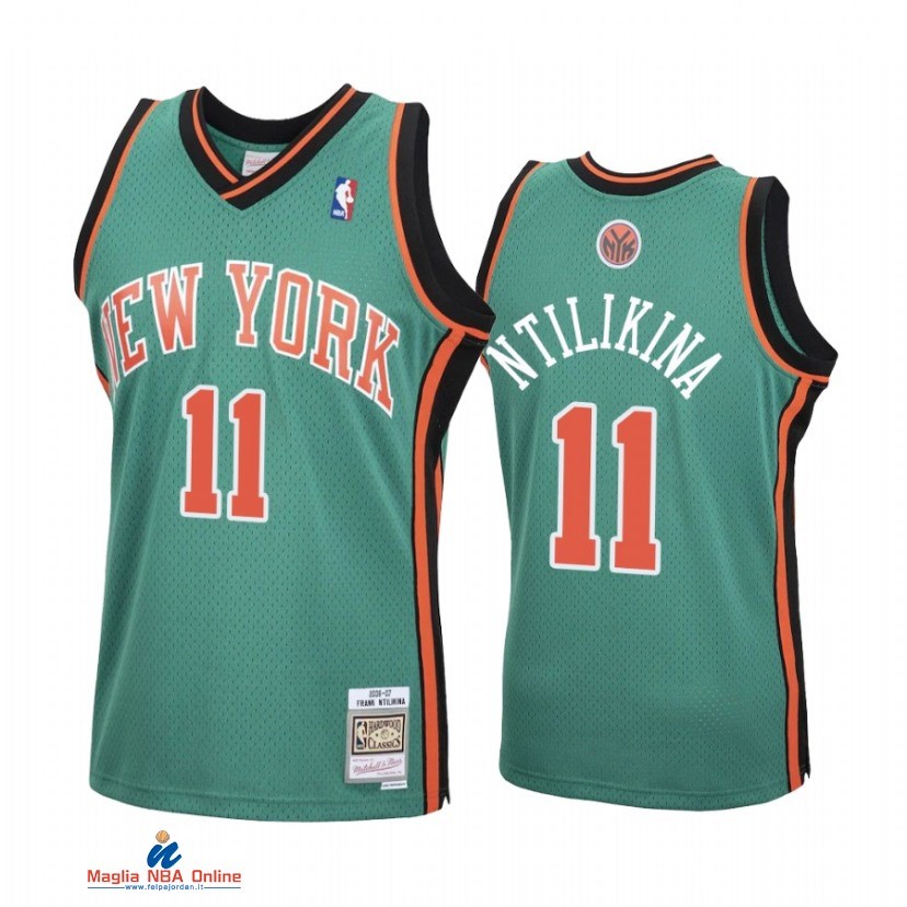 Maglia NBA New York Knicks NO.11 Frank Ntilikina Verde Hardwood Classics 2021