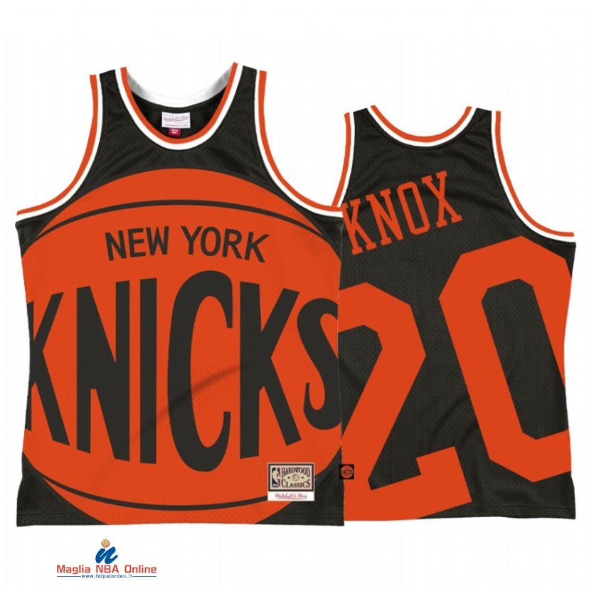 Maglia NBA New York Knicks NO.20 Kevin Knox Big Face 2.0 Nero 2021