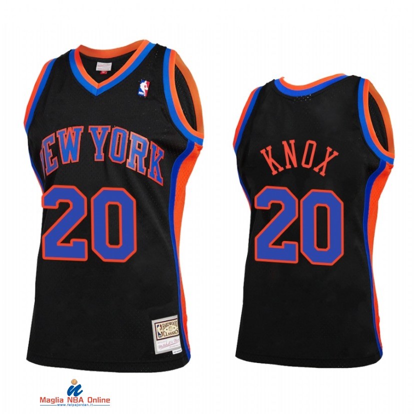 Maglia NBA New York Knicks NO.20 Kevin Knox Reload 2.0 Nero Hardwood Classics 2021
