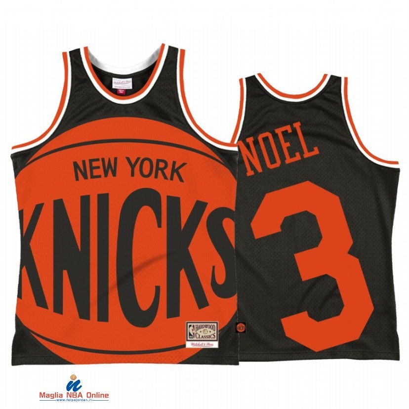 Maglia NBA New York Knicks NO.3 Nerlens Noel Big Face 2.0 Nero 2021