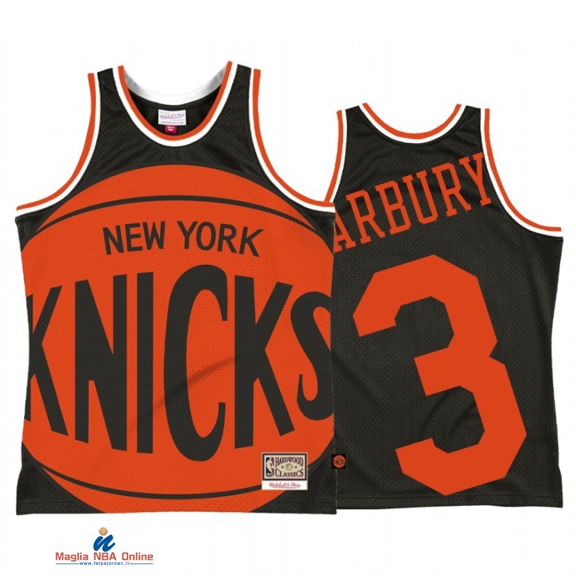 Maglia NBA New York Knicks NO.3 Stephon Marbury Big Face 2.0 Nero 2021