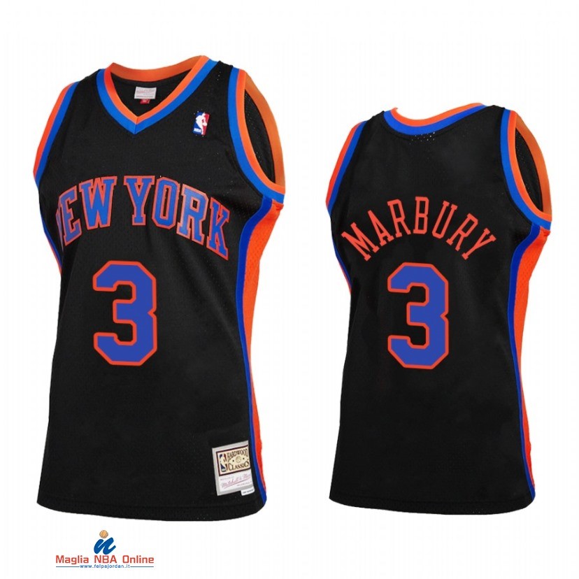 Maglia NBA New York Knicks NO.3 Stephon Marbury Reload 2.0 Nero Hardwood Classics 2021