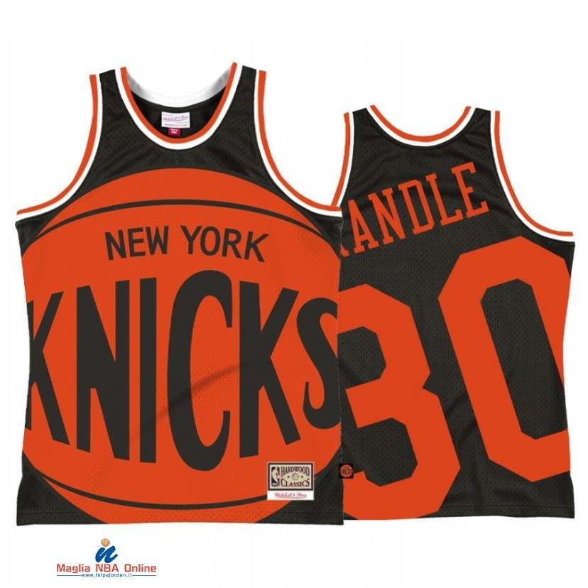 Maglia NBA New York Knicks NO.30 Julius Randle Big Face 2.0 Nero 2021
