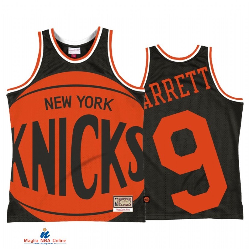Maglia NBA New York Knicks NO.9 R.J. Barrett Big Face 2.0 Nero 2021