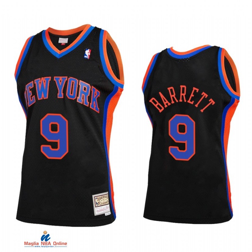 Maglia NBA New York Knicks NO.9 RJ Barrett Reload 2.0 Nero Hardwood Classics 2021