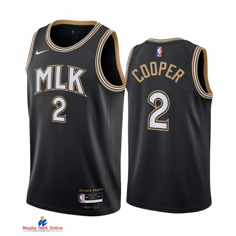 Maglia NBA Nike Atlanta Hawks NO.2 Sharife Cooper Nero Città 2021-22