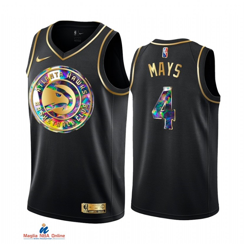 Maglia NBA Nike Atlanta Hawks NO.4 Skylar Mays Nero Diamante 2021-22