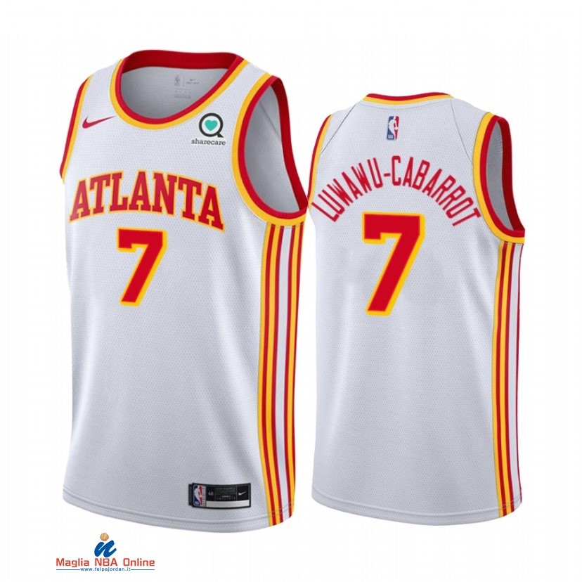 Maglia NBA Nike Atlanta Hawks NO.7 Timothe Luwawu Cabarrot Bianco Association 2021-22