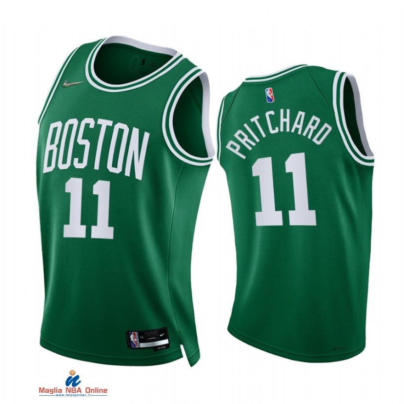 Maglia NBA Nike Boston Celtics NO.11 Payton Pritchard 75th Season Diamante Verde Icon 2021-22