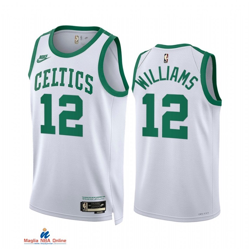 Maglia NBA Nike Boston Celtics NO.12 Grant Williams Bianco Classic 2021-22