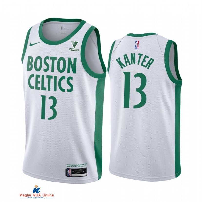 Maglia NBA Nike Boston Celtics NO.13 Enes Kanter Bianco Città 2021-22