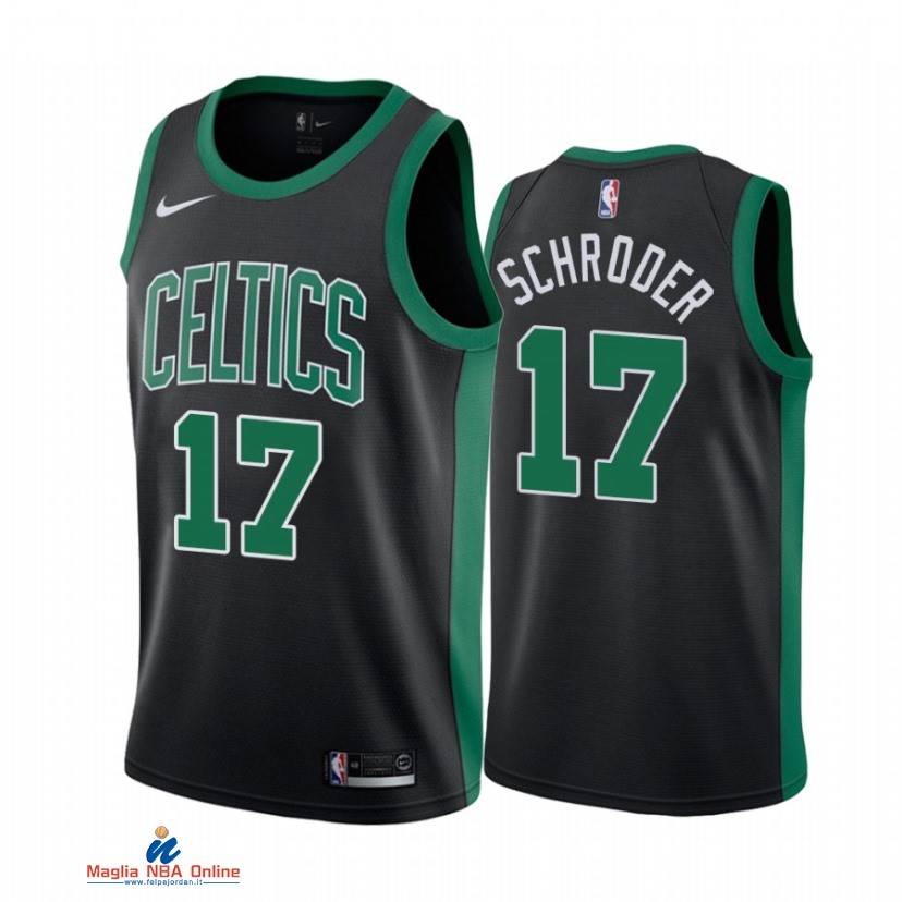 Maglia NBA Nike Boston Celtics NO.17 Dennis Schroder Nero Statement 2021-22