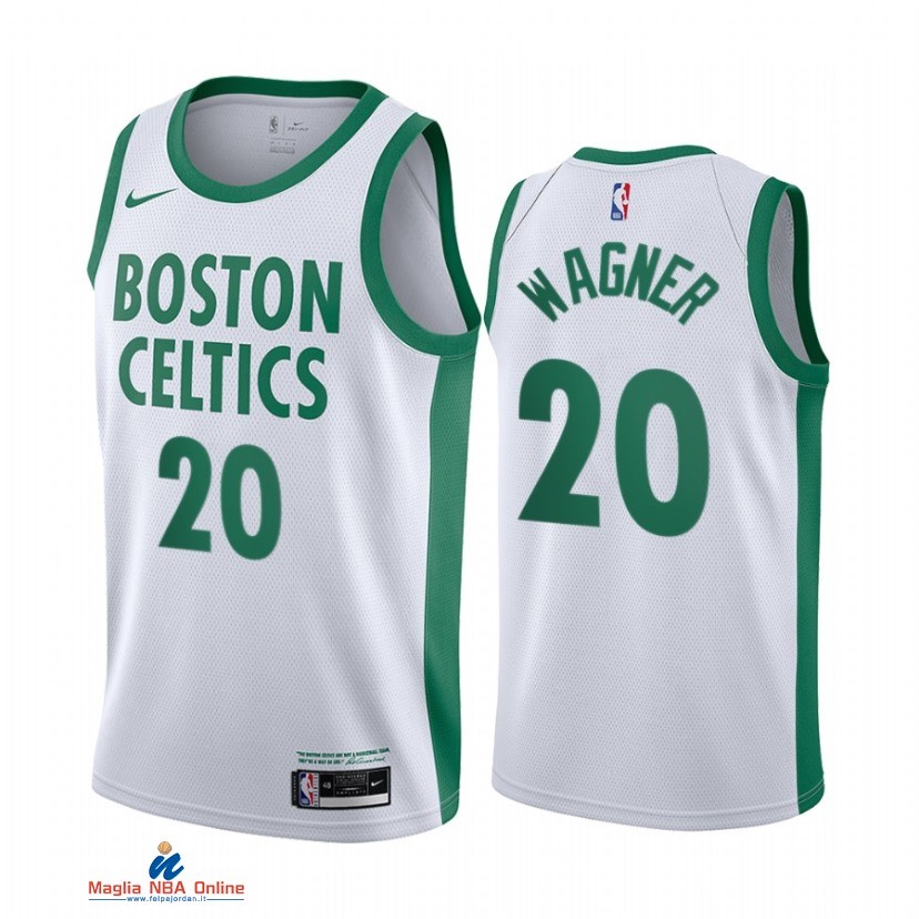 Maglia NBA Nike Boston Celtics NO.20 Moe Wagner Nike Bianco Città 2021-22