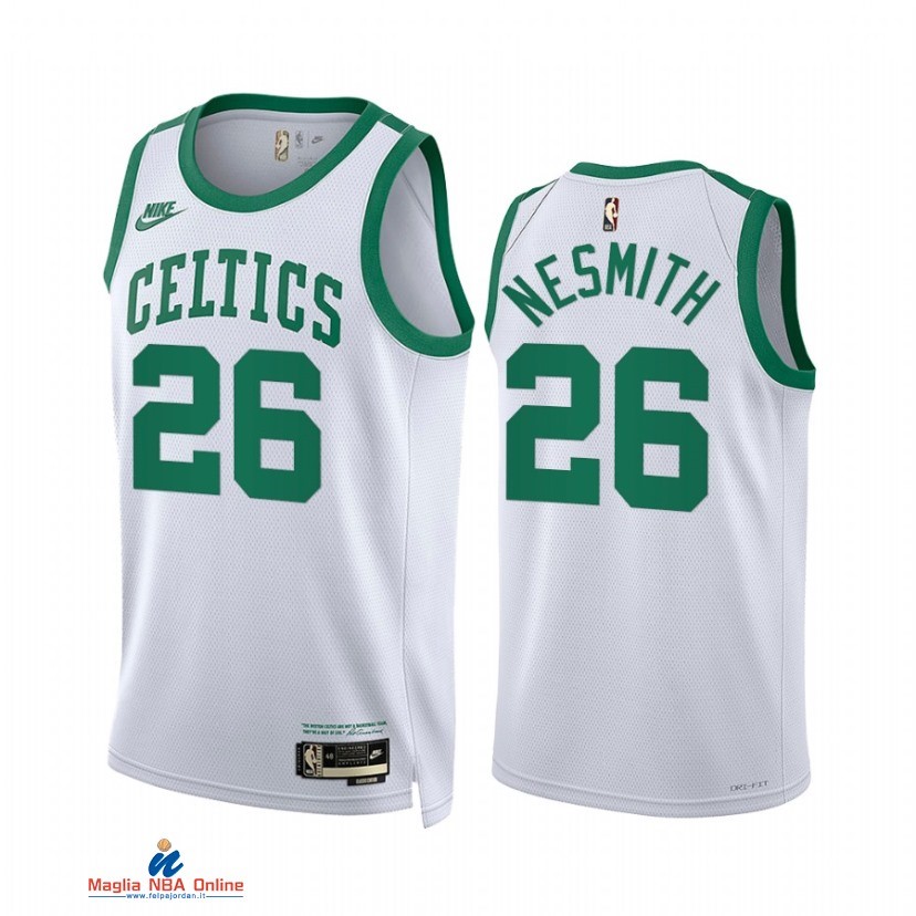 Maglia NBA Nike Boston Celtics NO.26 Aaron Nesmith Bianco Classic 2021-22
