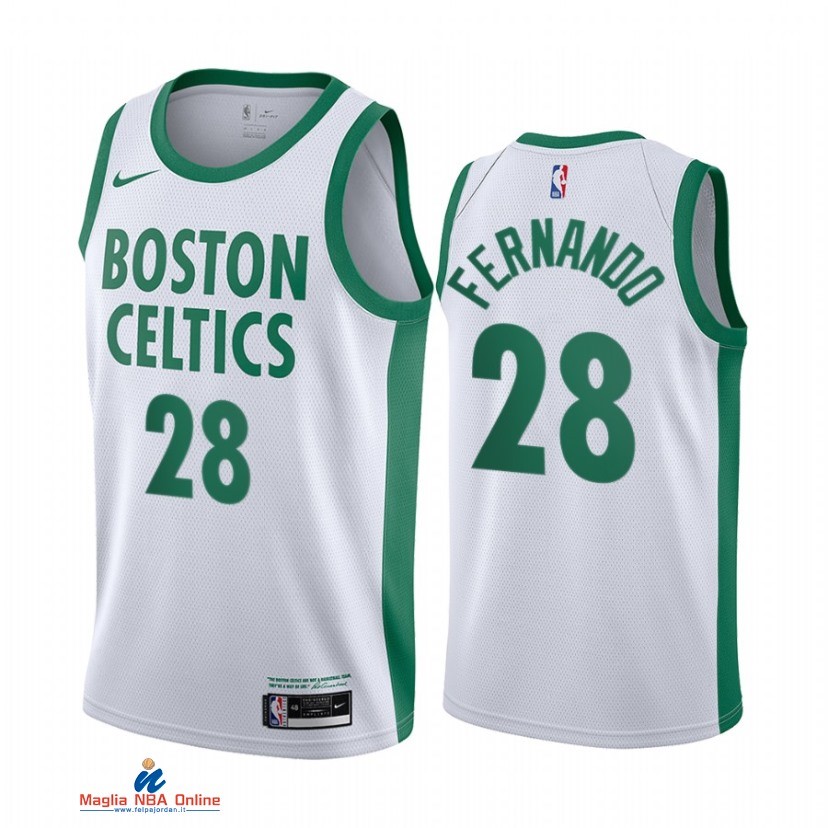 Maglia NBA Nike Boston Celtics NO.28 Bruno Fernando Nike Bianco Città 2021-22