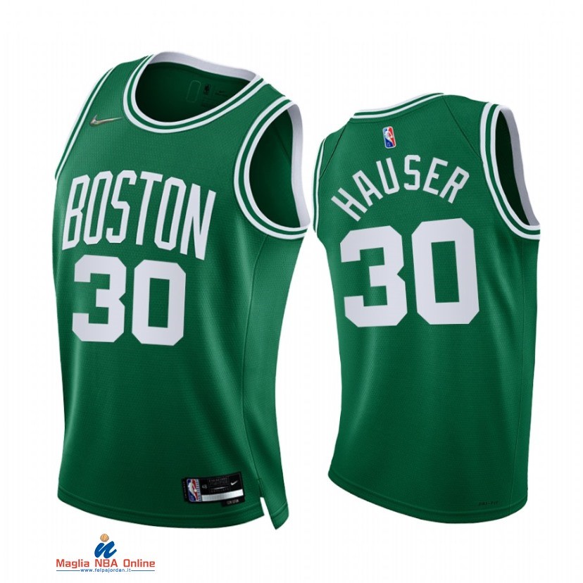 Maglia NBA Nike Boston Celtics NO.30 Sam Hauser 75th Season Diamante Verde Icon 2021-22