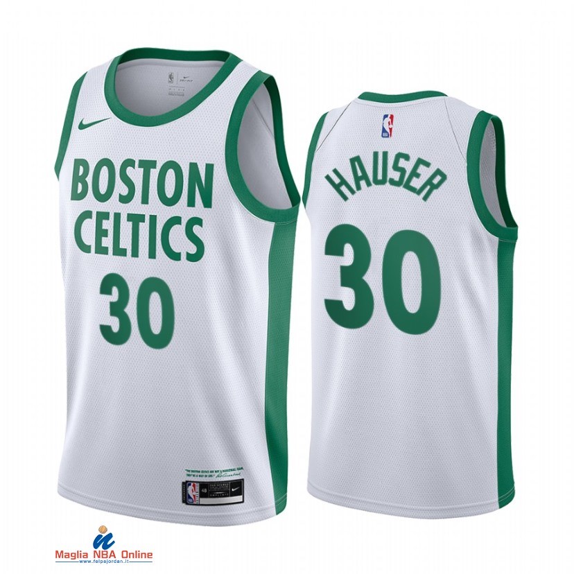 Maglia NBA Nike Boston Celtics NO.30 Sam Hauser Nike Bianco Città 2021-22