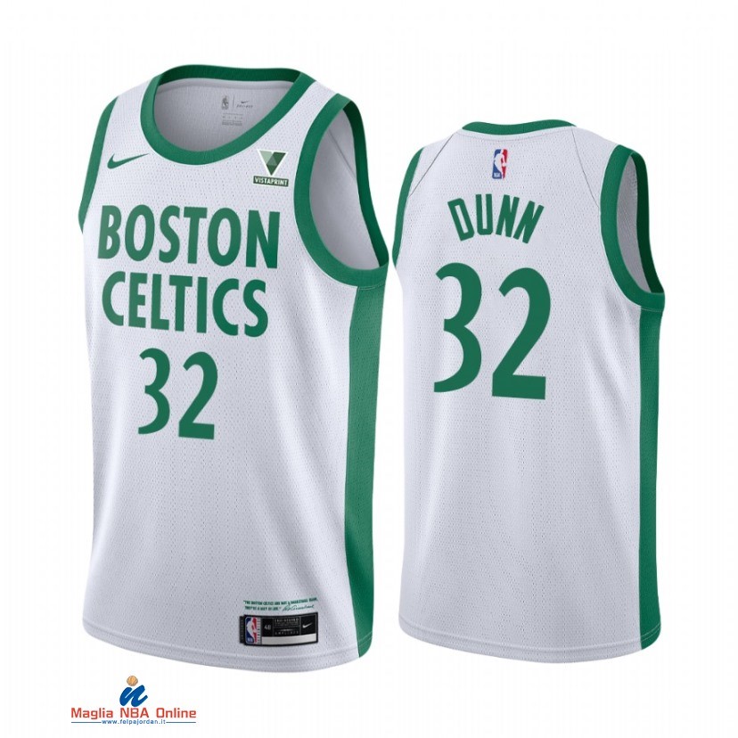 Maglia NBA Nike Boston Celtics NO.32 Kris Dunn Bianco Città 2021-22