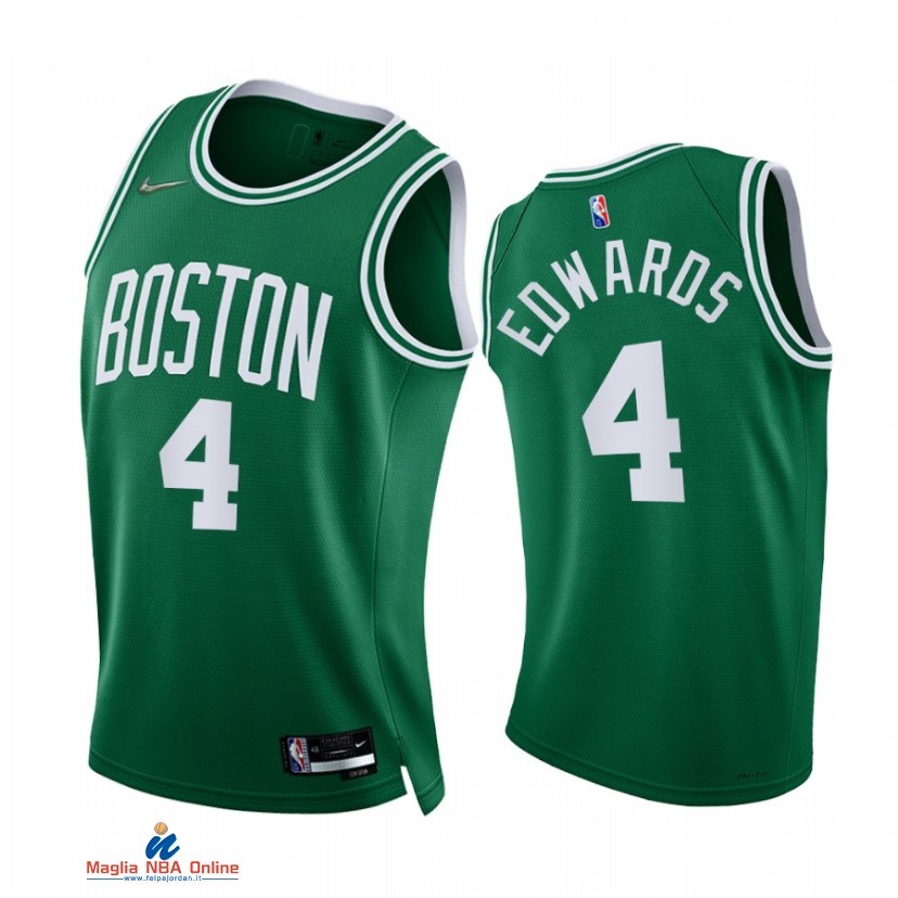 Maglia NBA Nike Boston Celtics NO.4 Carsen Edwards 75th Season Diamante Verde Icon 2021-22