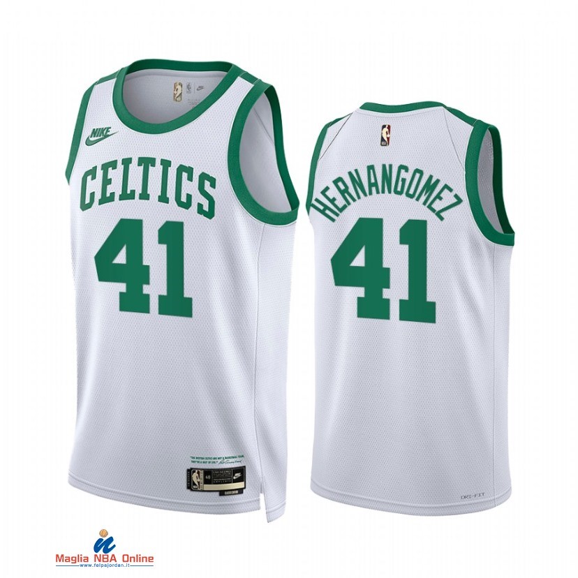 Maglia NBA Nike Boston Celtics NO.41 Juancho Hernangomez Bianco Classic 2021-22