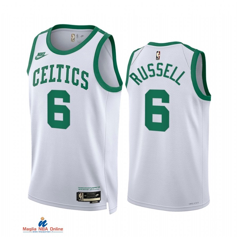 Maglia NBA Nike Boston Celtics NO.6 Bill Russell Bianco Classic 2021-22
