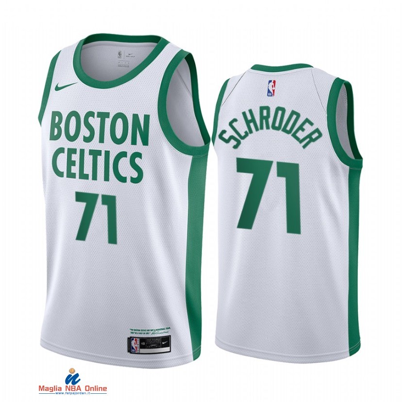 Maglia NBA Nike Boston Celtics NO.71 Dennis Schroder Nike Bianco Città 2021-22