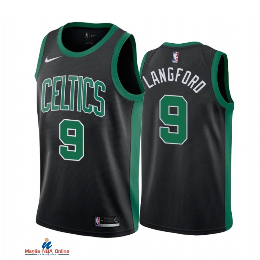 Maglia NBA Nike Boston Celtics NO.9 Romeo Langford Nero Statement 2021-22
