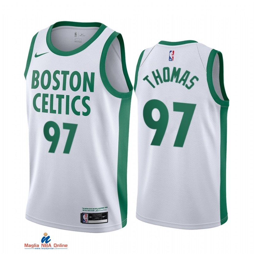Maglia NBA Nike Boston Celtics NO.97 Brodric Thomas Nike Bianco Città 2021-22