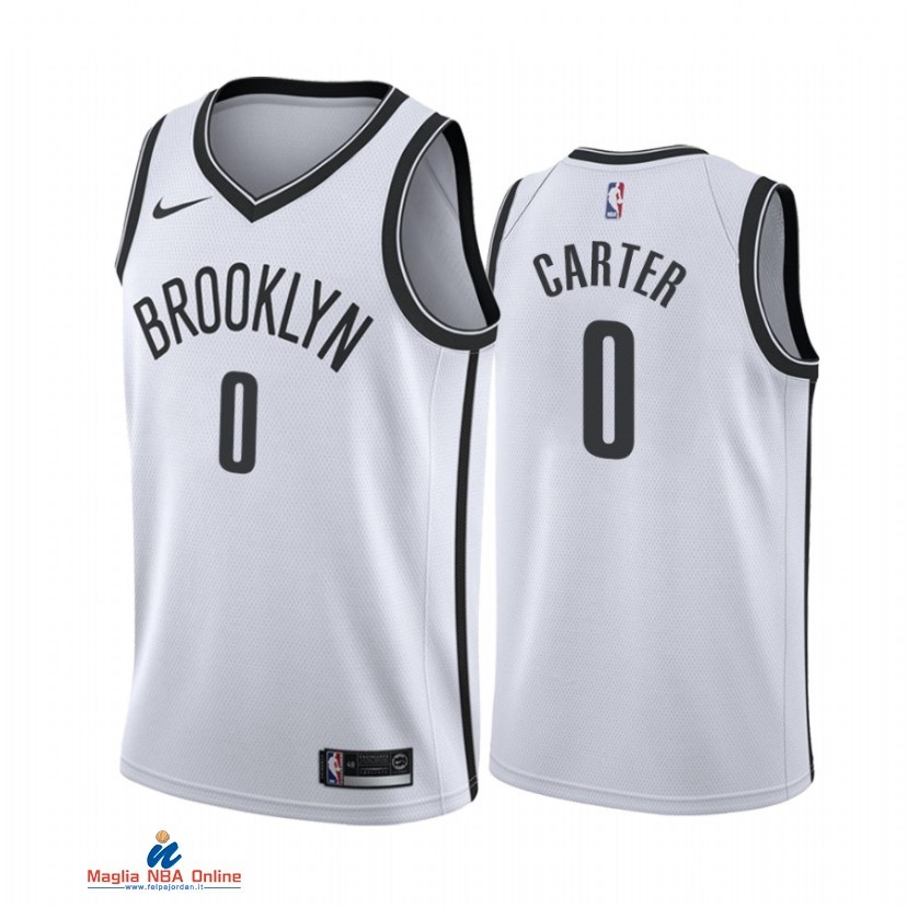 Maglia NBA Nike Brooklyn Nets NO.0 Jevon Carter Nike Bianco Association 2021-22