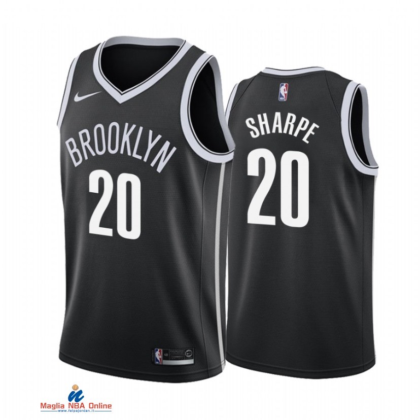 Maglia NBA Nike Brooklyn Nets NO.20 DayRon Sharpe Nike Nero Icon 2021-22