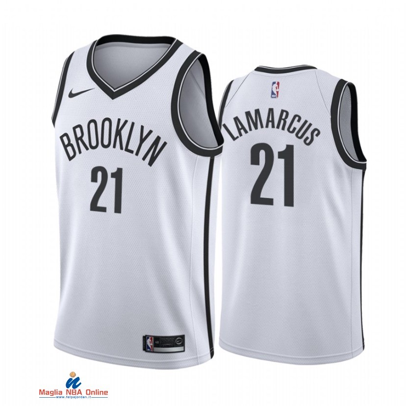 Maglia NBA Nike Brooklyn Nets NO.21 LaMarcus Aldridge Nike Bianco Association 2021-22
