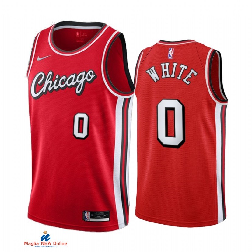 Maglia NBA Nike Chicago Bulls NO.0 Coby White Nike Rosso Città 2021-22