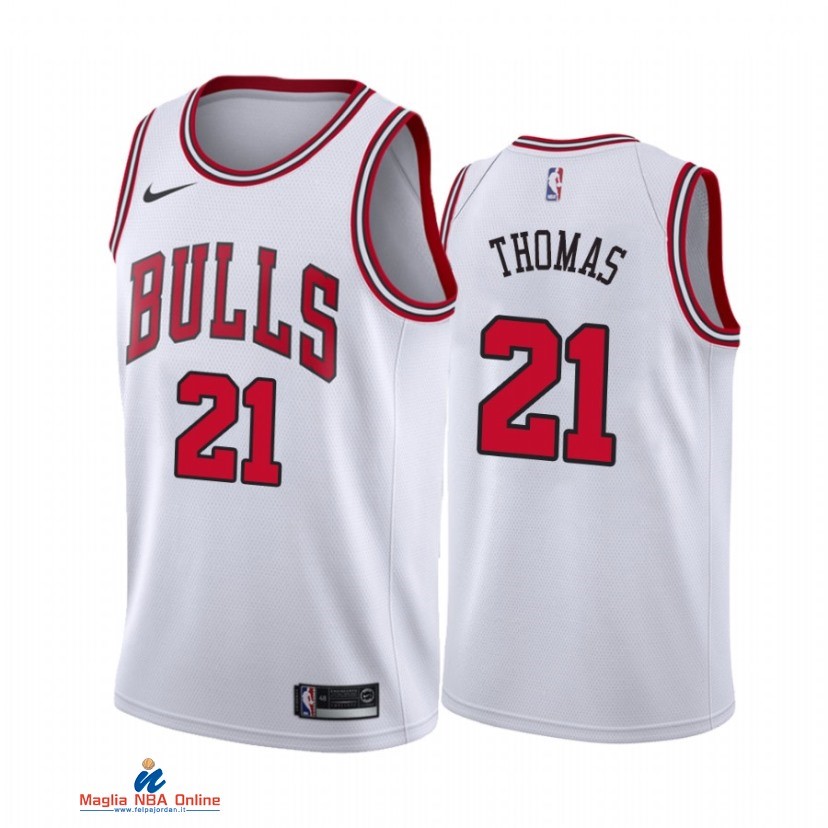 Maglia NBA Nike Chicago Bulls NO.21 Matt Thomas Nike Bianco Association 2021-22