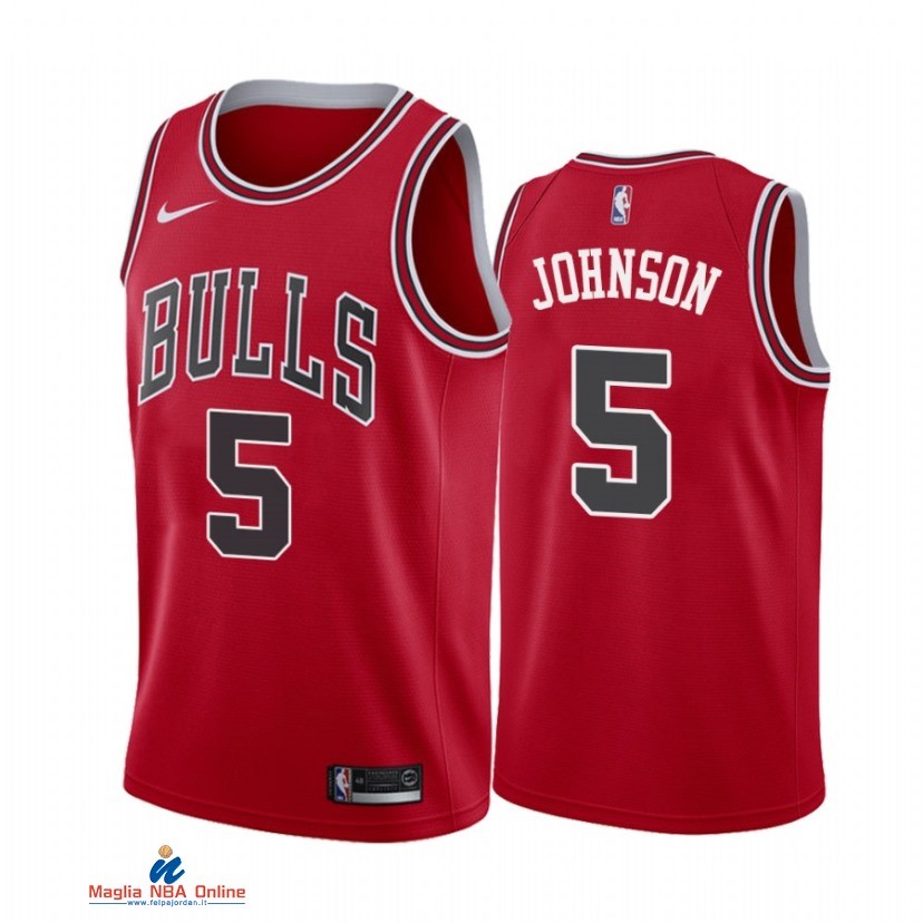 Maglia NBA Nike Chicago Bulls NO.5 Stanley Johnson Nike Rosso Icon 2021