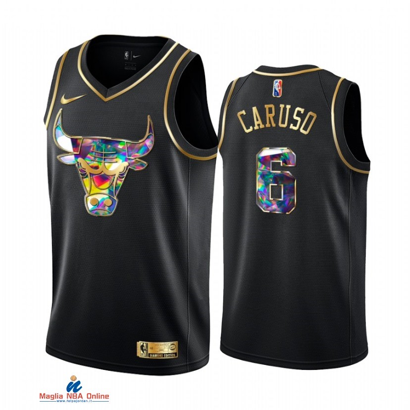 Maglia NBA Nike Chicago Bulls NO.6 Alex Caruso Nero Diamante 2021-22
