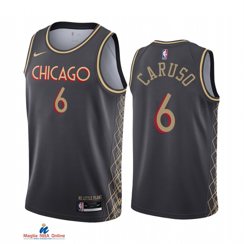 Maglia NBA Nike Chicago Bulls NO.6 Alex Caruso Nike Nero Città 2021-22