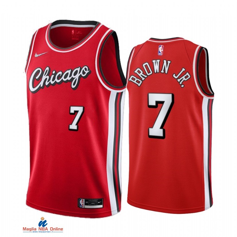 Maglia NBA Nike Chicago Bulls NO.7 Troy Brown Jr. Nike Rosso Città 2021-22