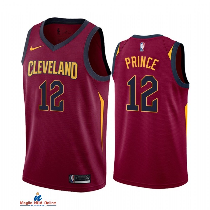 Maglia NBA Nike Cleveland Cavaliers NO.12 Taurean Prince Nike Rosso Icon 2021