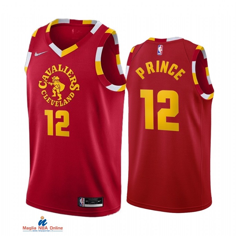 Maglia NBA Nike Cleveland Cavaliers NO.12 Taurean Prince Rosso Città 2021-22