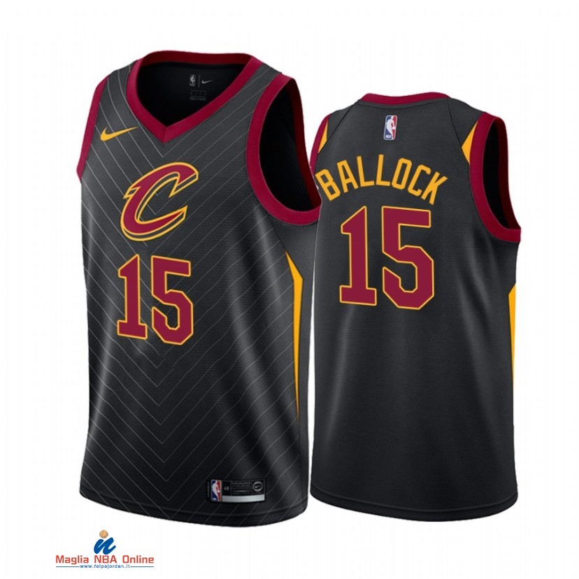 Maglia NBA Nike Cleveland Cavaliers NO.15 Mitchell Ballock Nike Nero Statement 2021