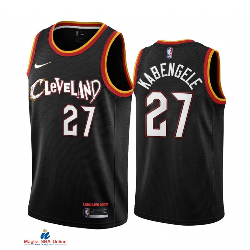 Maglia NBA Nike Cleveland Cavaliers NO.27 Mfiondu Kabengele Nike Nero Città 2021