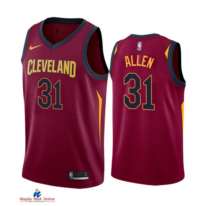 Maglia NBA Nike Cleveland Cavaliers NO.31 Jarrett Allen Nike Rosso Icon 2021