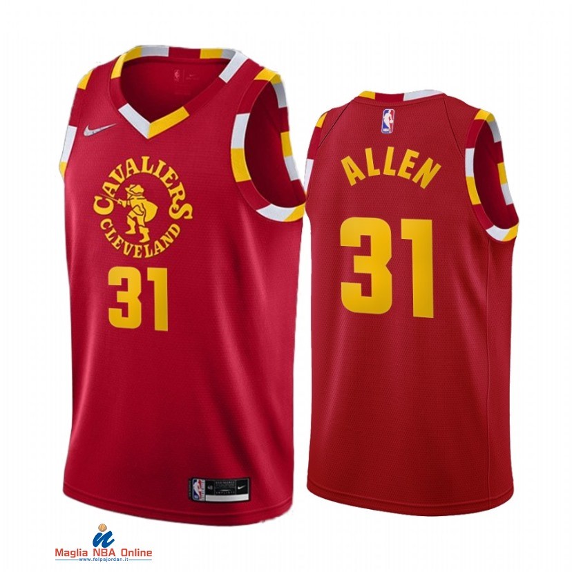 Maglia NBA Nike Cleveland Cavaliers NO.31 Jarrett Allen Rosso Città 2021-22