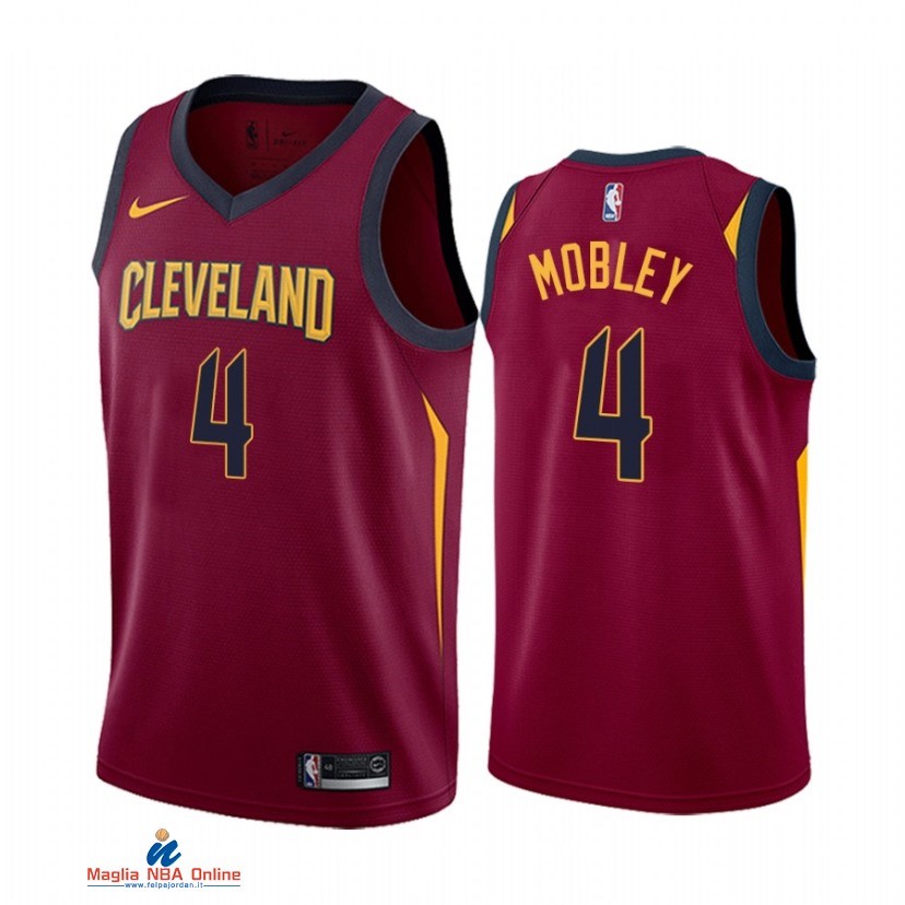 Maglia NBA Nike Cleveland Cavaliers NO.4 Evan Mobley Nike Rosso Icon 2021