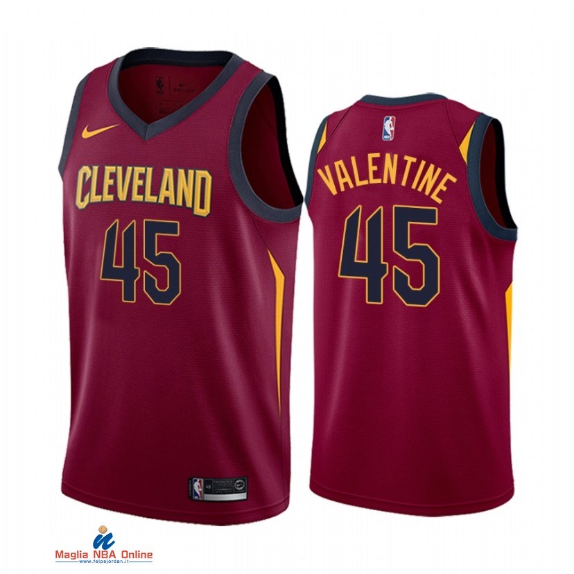 Maglia NBA Nike Cleveland Cavaliers NO.45 Denzel Valentine Nike Rosso Icon 2021