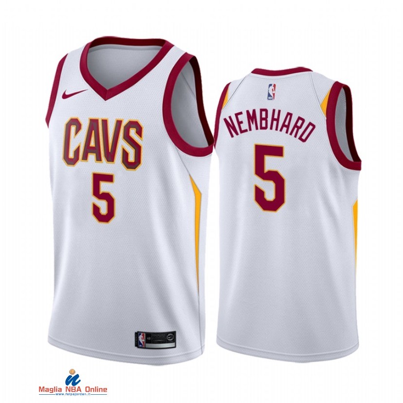 Maglia NBA Nike Cleveland Cavaliers NO.5 RJ Nembhard Nike Bianco Association 2021