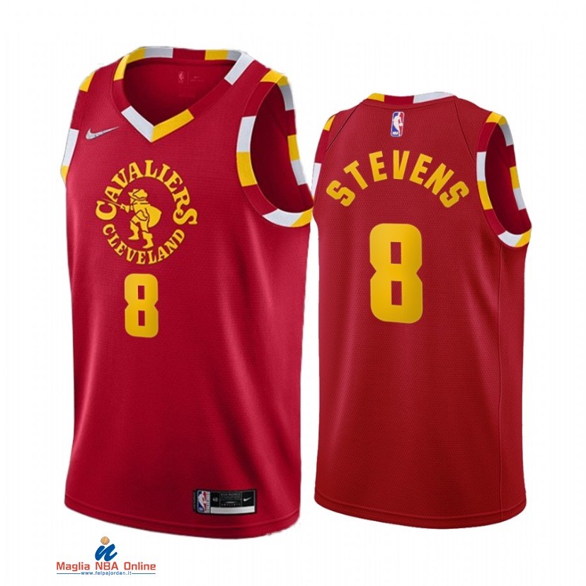 Maglia NBA Nike Cleveland Cavaliers NO.8 Lamar Stevens Rosso Città 2021-22