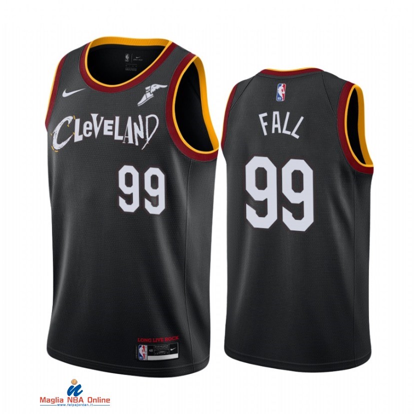 Maglia NBA Nike Cleveland Cavaliers NO.99 Tacko Fall Nero Città 2021