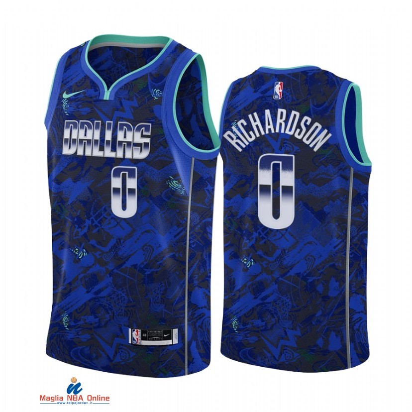 Maglia NBA Nike Dallas Mavericks NO.0 Josh Richardson Select Series Blu Camouflage 2021