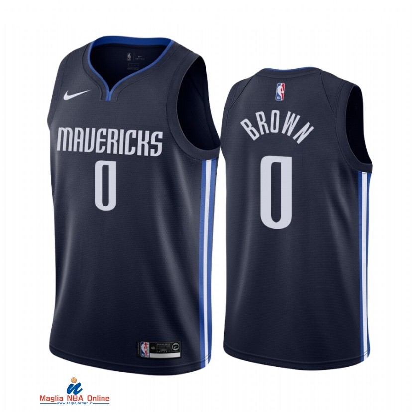 Maglia NBA Nike Dallas Mavericks NO.0 Sterling Brown Nike Marino Statement 2021